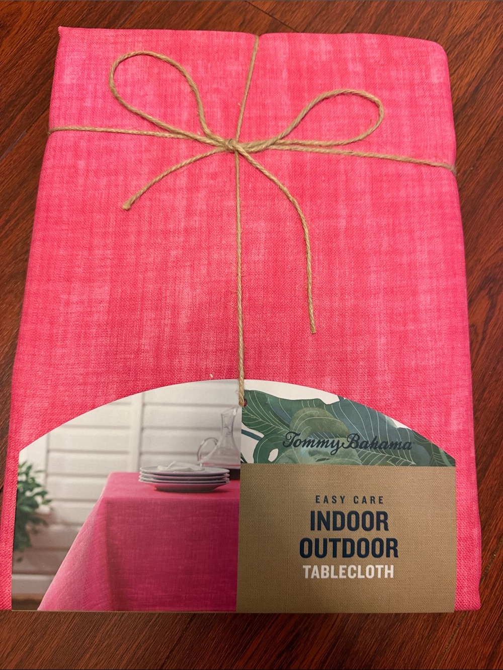 Tommy Bahama Bright Pink Indoor/Outdoor Tablecloth
